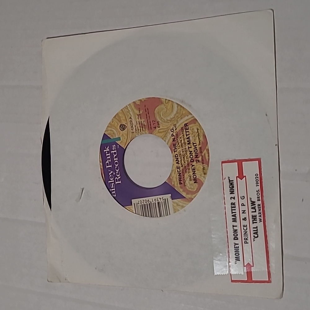 Prince & NPG 45 record Call the Law/Money don't matter tonight